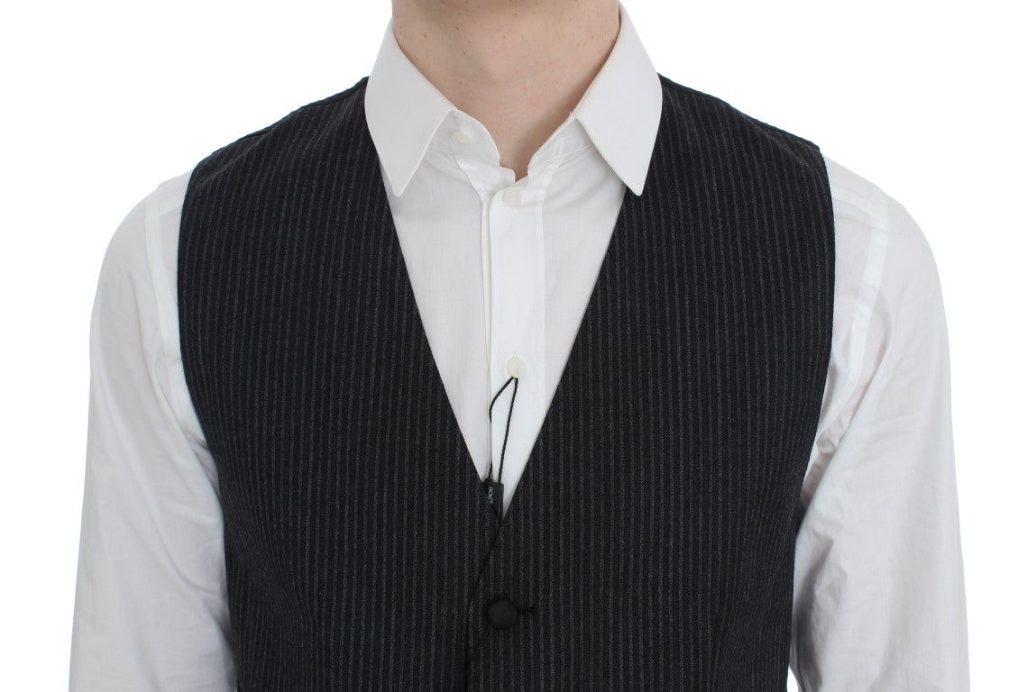 Dolce &amp; Gabbana grey striped formal vest