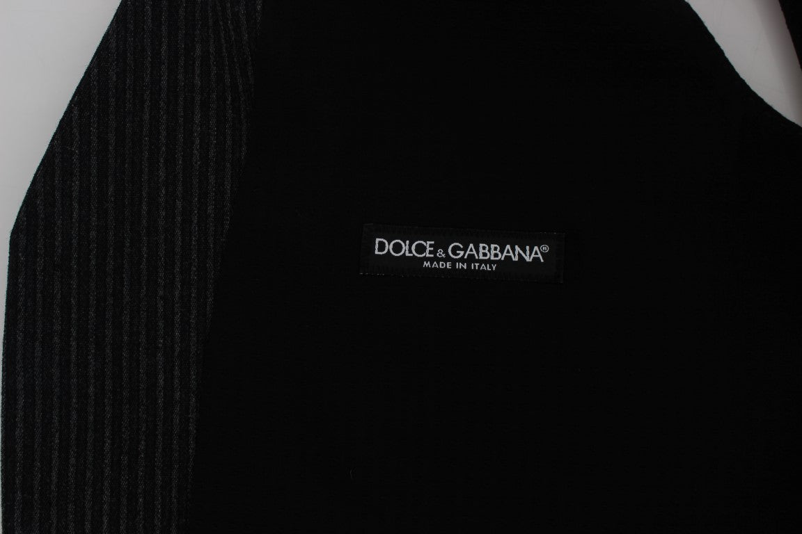 Dolce &amp; Gabbana grey striped formal vest