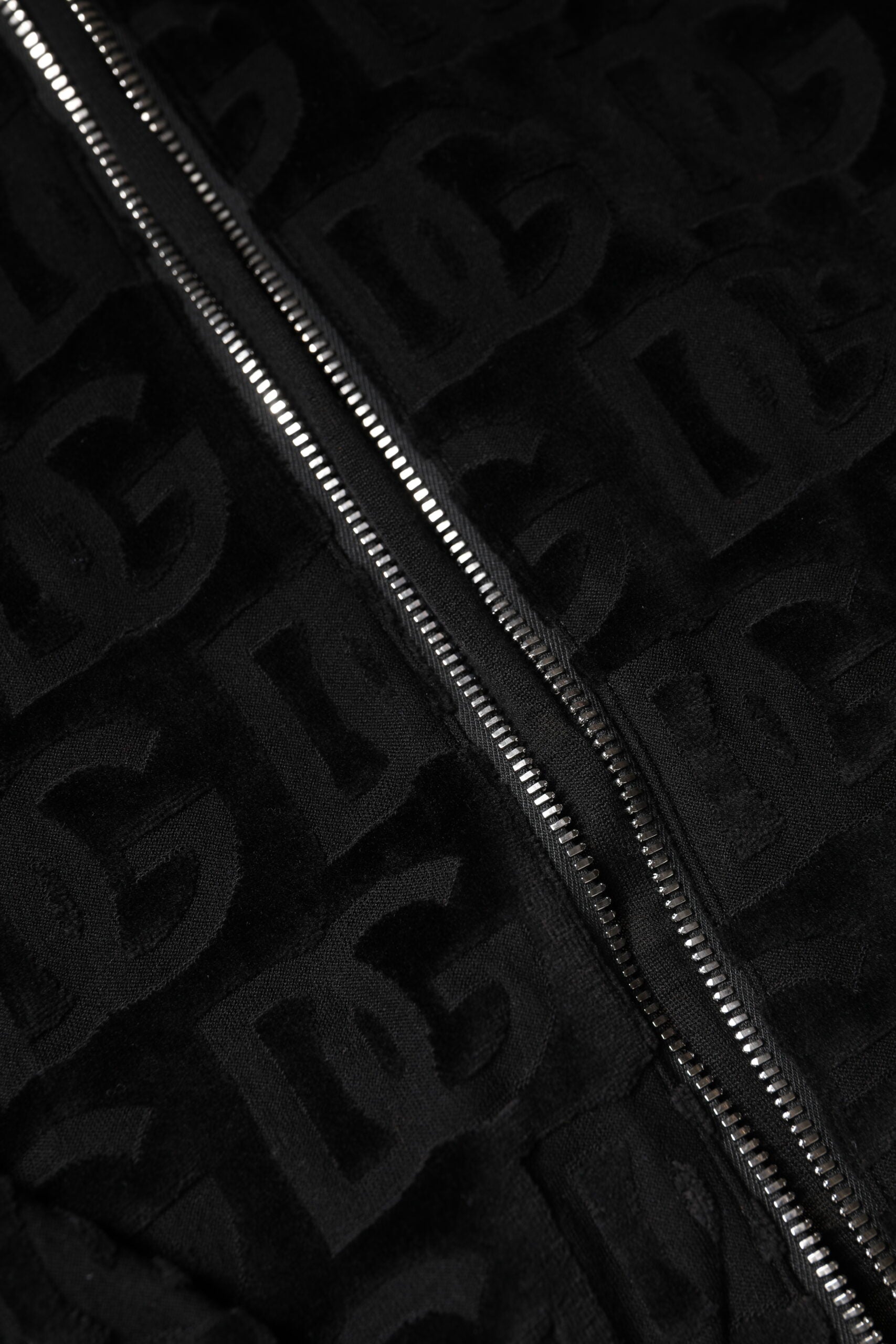 Dolce &amp; Gabbana Siyah Logo Monogram Tam Fermuarlı Bomber Ceket