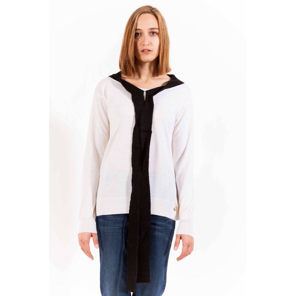 Love Moschino white wool sweater for women