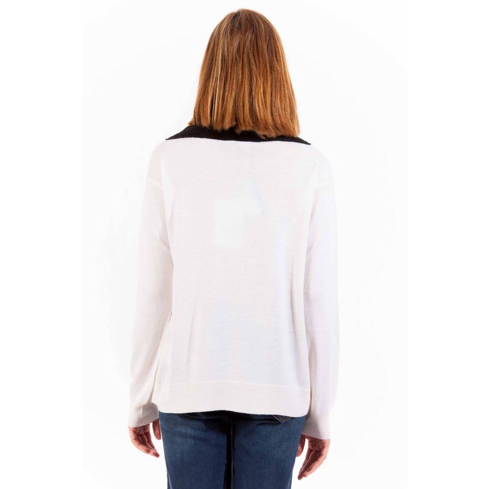 Love Moschino white wool sweater for women