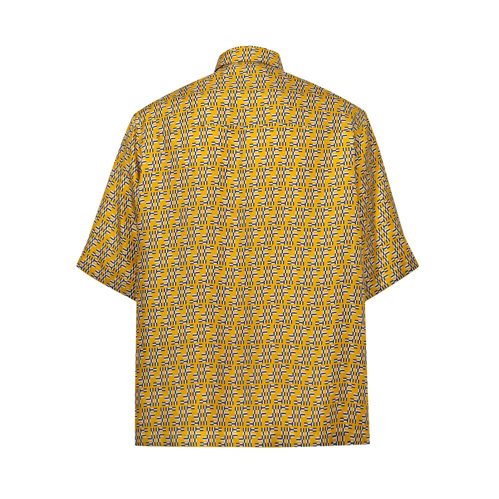 Fendi yellow silk shirt