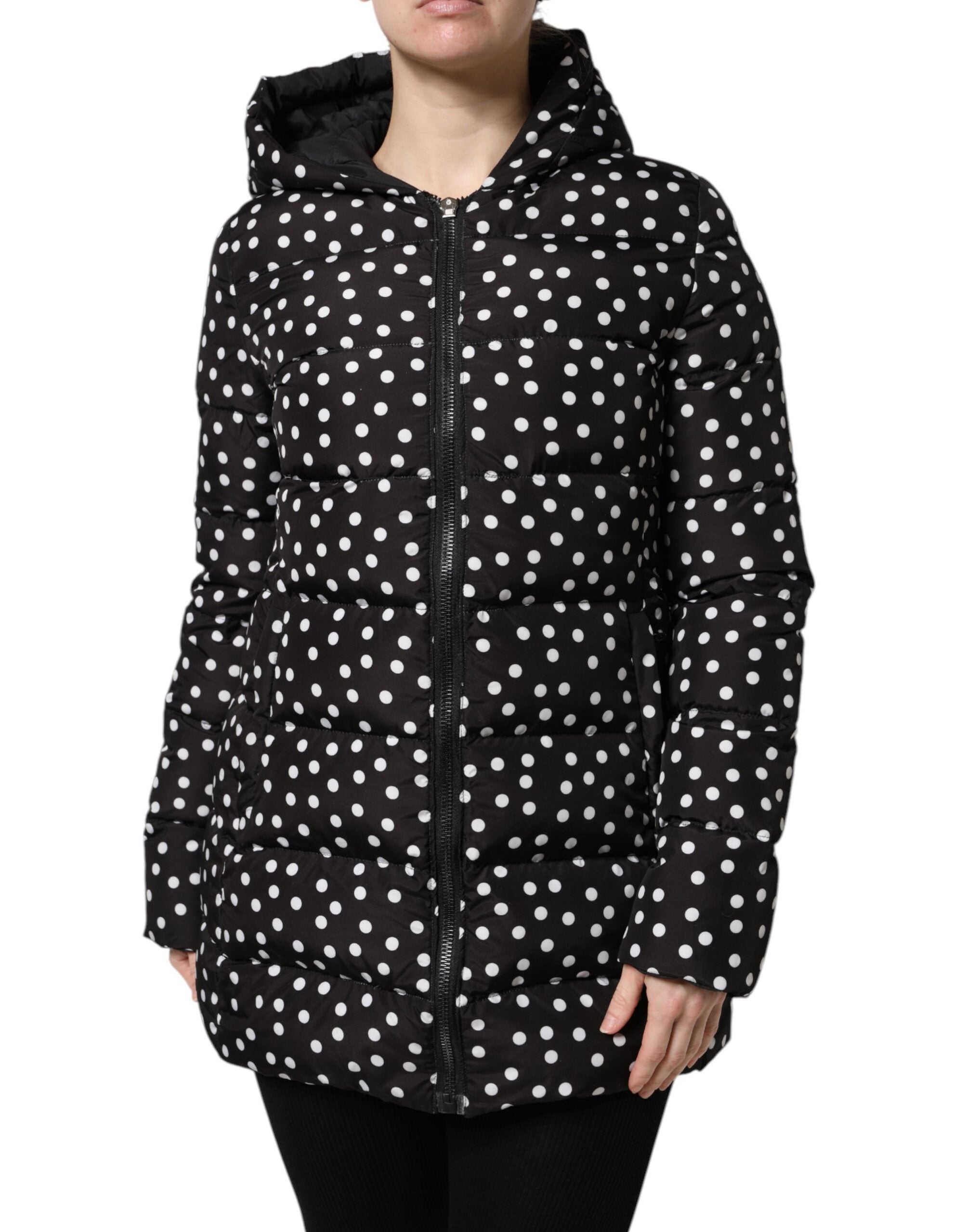 Dolce &amp; Gabbana Siyah Çift Taraflı Kapüşonlu Fermuarlı Ceket