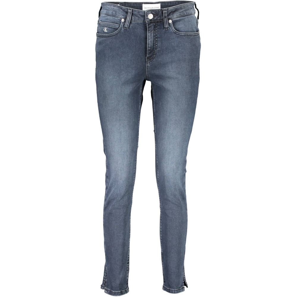 Calvin Klein Blue Cotton Skinny Jeans for Women