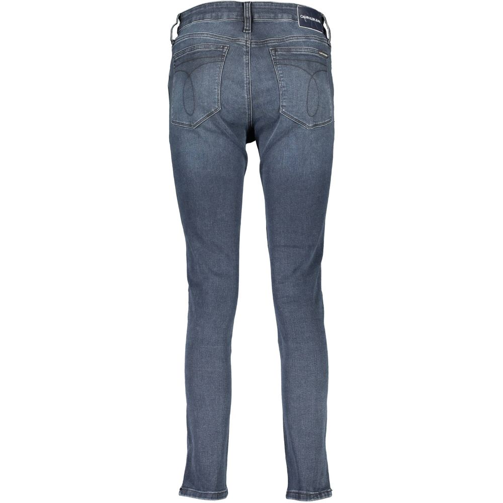 Calvin Klein Blue Cotton Skinny Jeans for Women