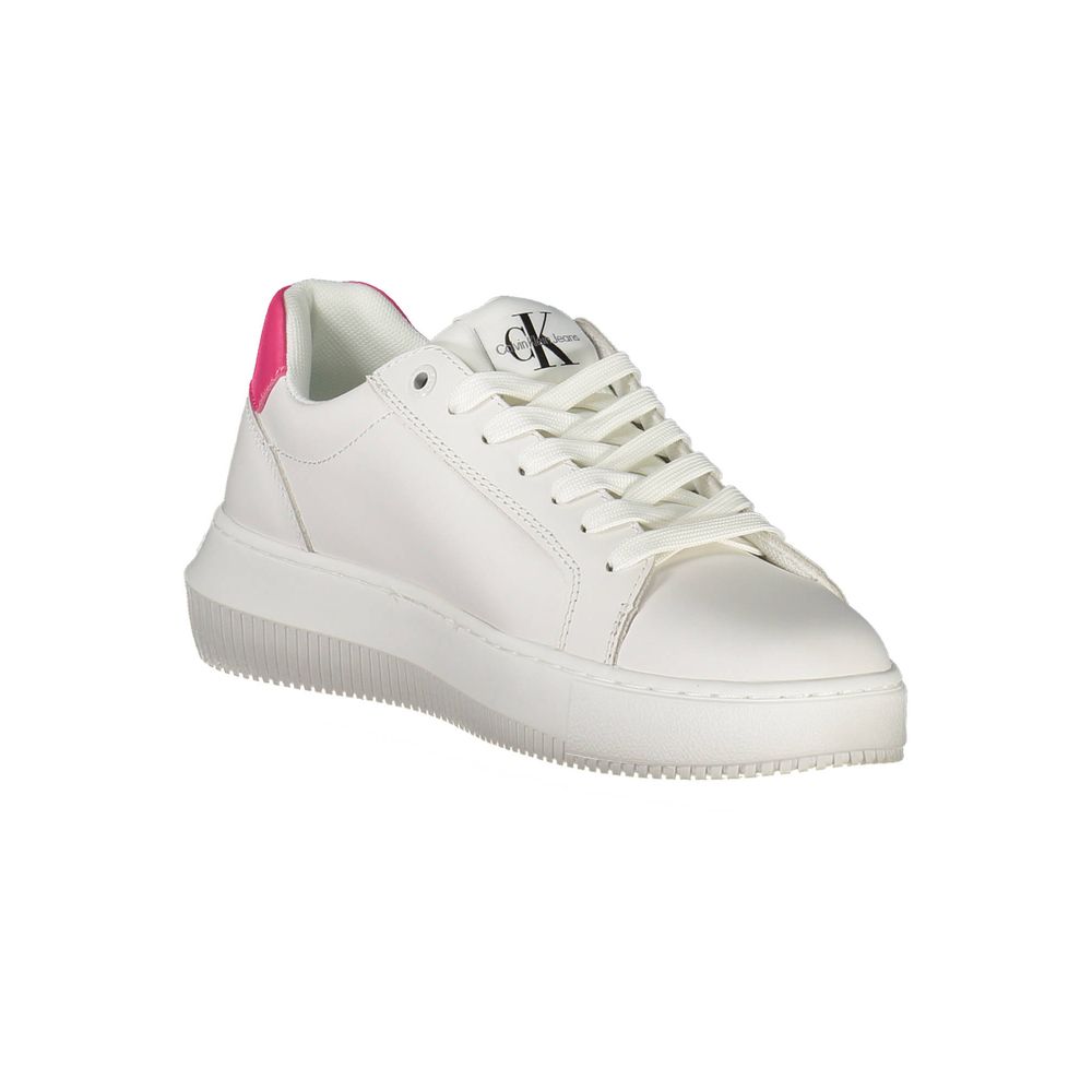 Calvin Klein White Leather Women's Sneakers