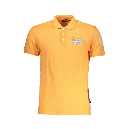Napapijri Elegantes orangefarbenes Polo mit kontrastierenden Details