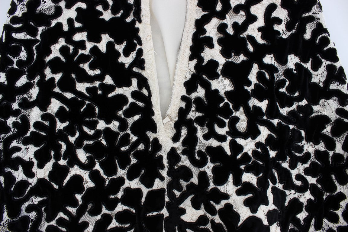 Dolce &amp; Gabbana Long ball maxi dress with floral lace Ricamo