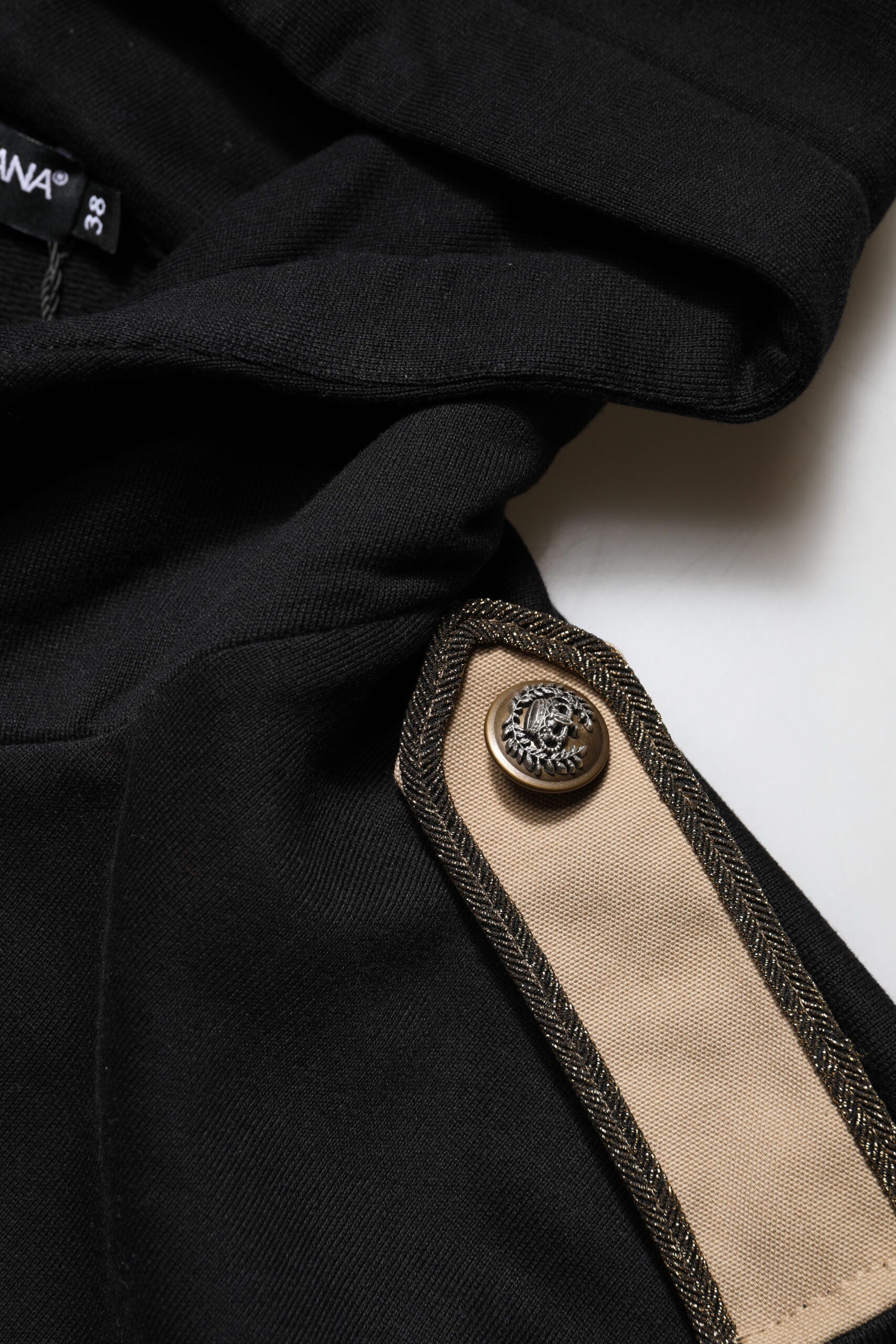 Dolce & Gabbana Schwarzes Logo Sweatshirt mit Kapuze und Reißverschluss