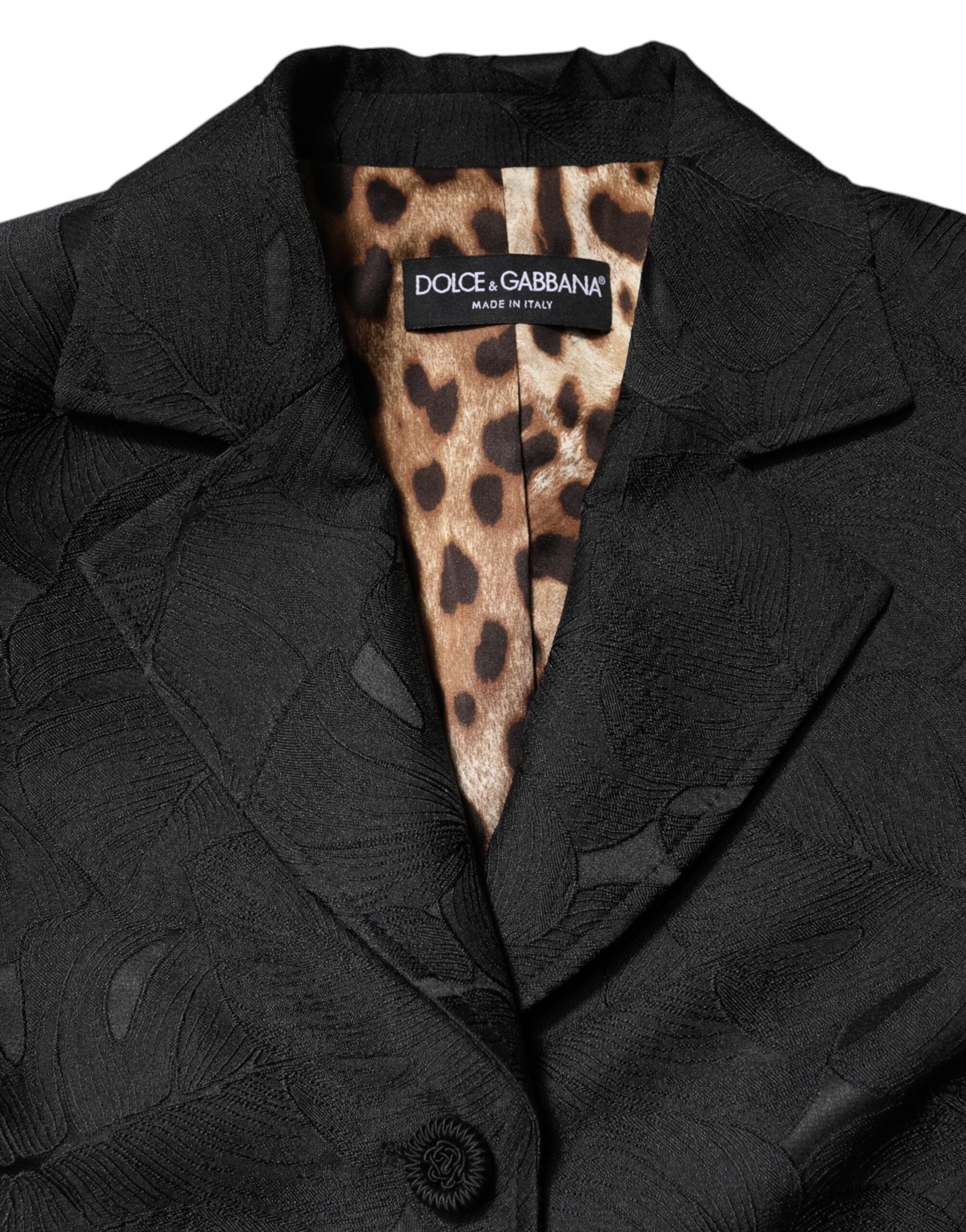 Dolce & Gabbana Schwarzer einreihiger Trenchcoat Jacke