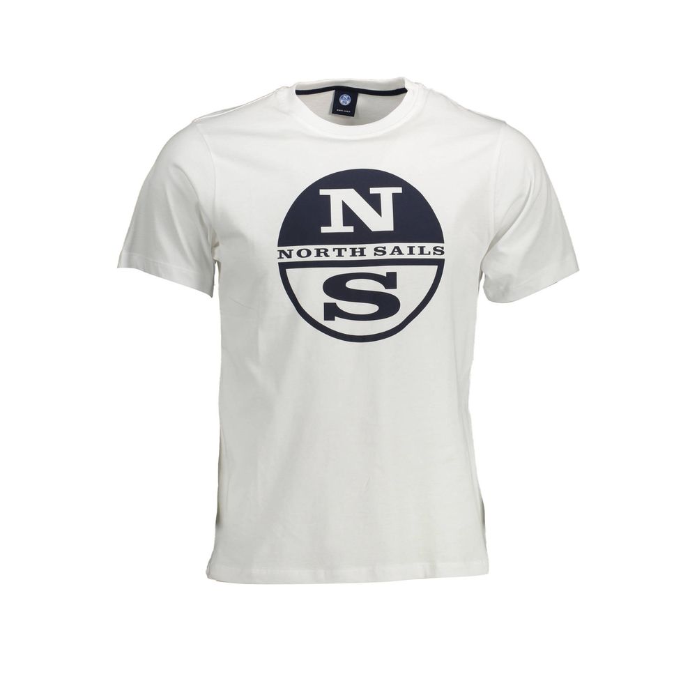 North Sails Weißes Baumwolle Männer T-Shirt