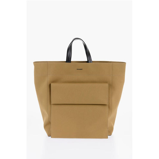 Jil Sander Shopper-Tasche aus Canvas mit Außentasche