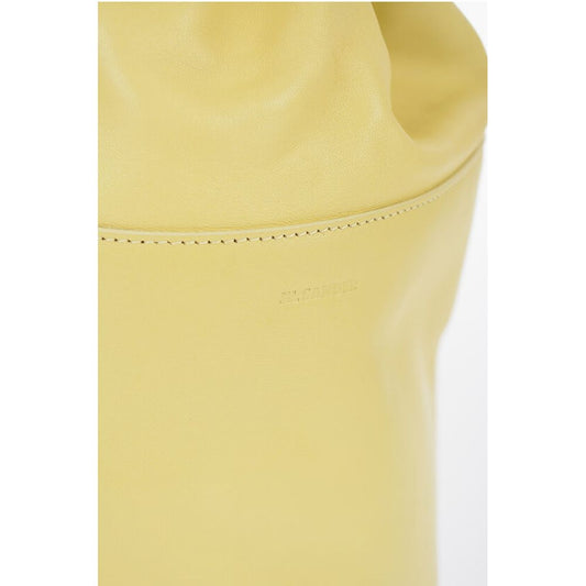 Jil Sander Bucket Bag aus Leder mit abnehmbarem Schulterriemen