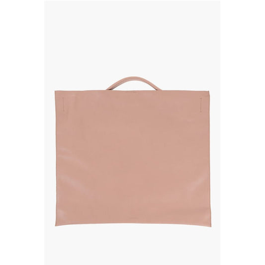 Jil Sander Leder Tote Bag mit Schnappverschluss