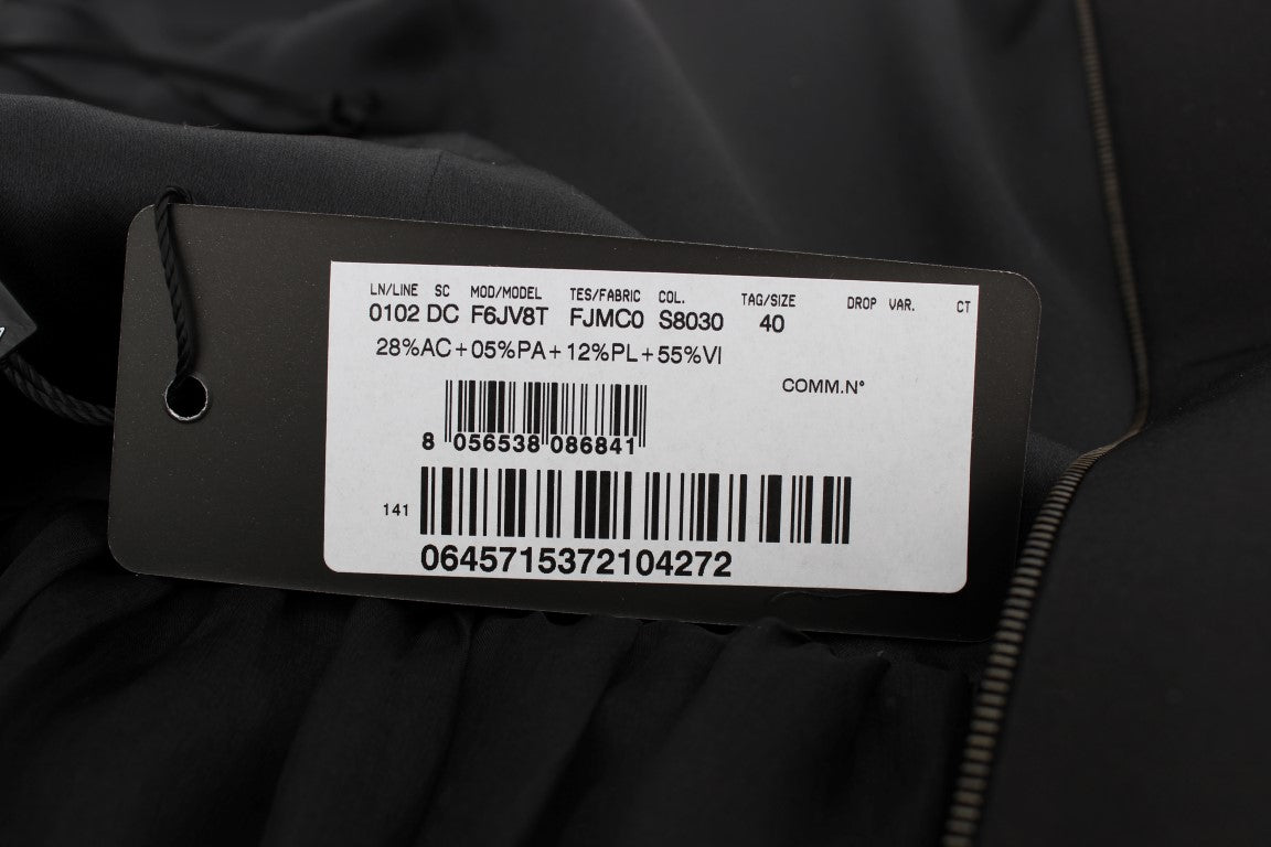 Dolce &amp; Gabbana Black and grey full-length sheath dress