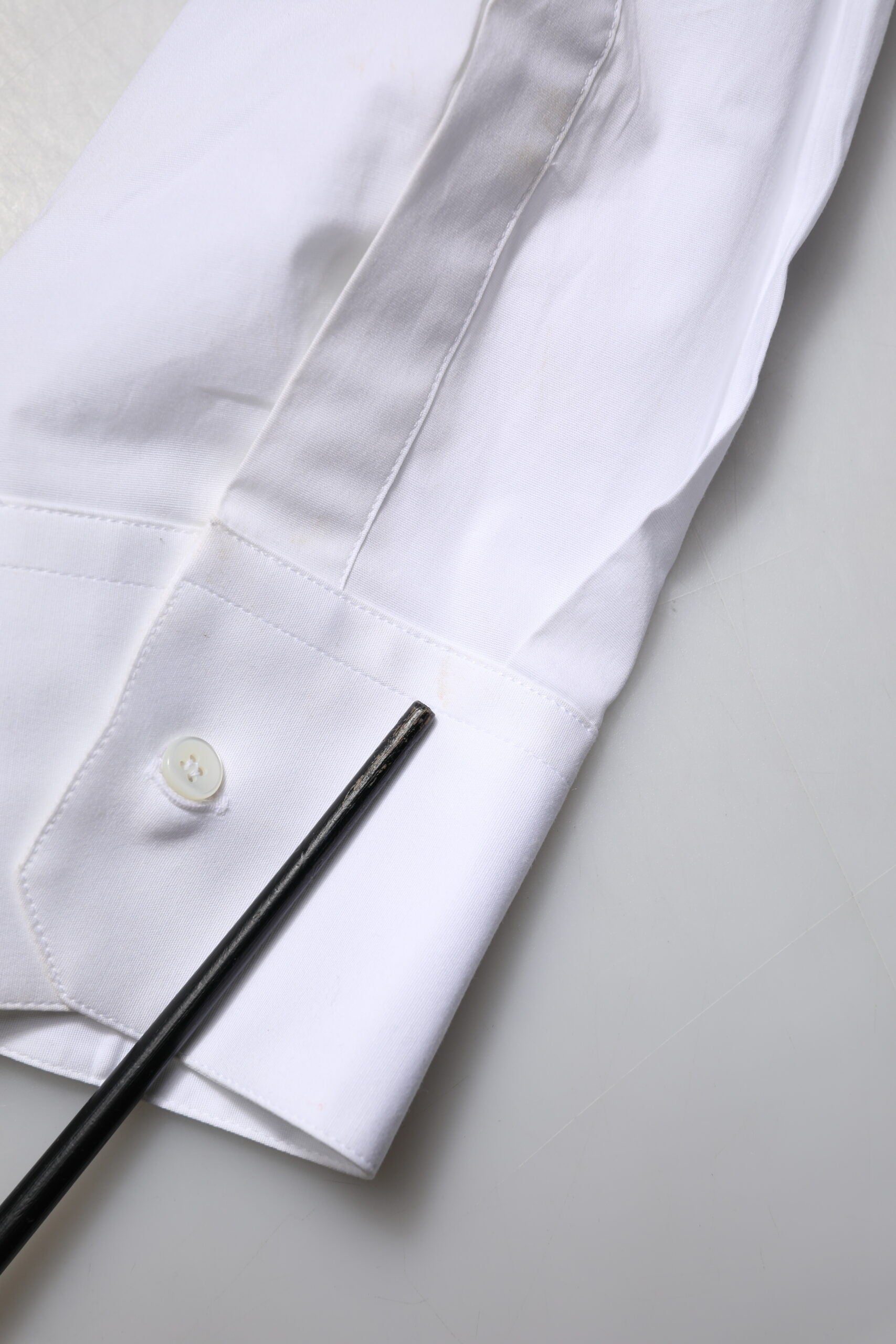 Dolce & Gabbana Weißes Baumwollhemd mit langen Ärmeln GOLD Formelles Hemd