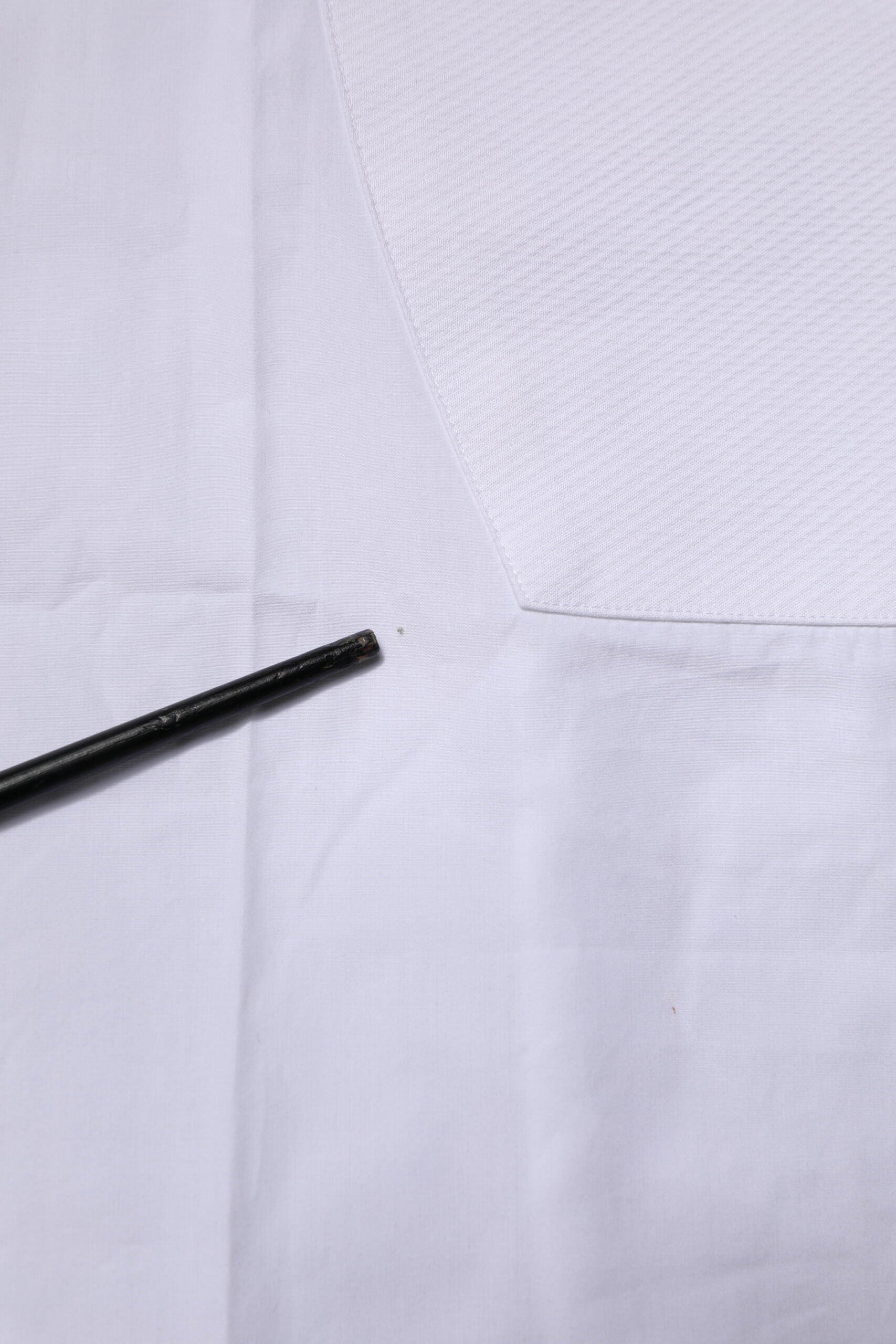 Dolce & Gabbana Weißes Lätzchen Baumwoll-Popeline GOLD Formelles Hemd