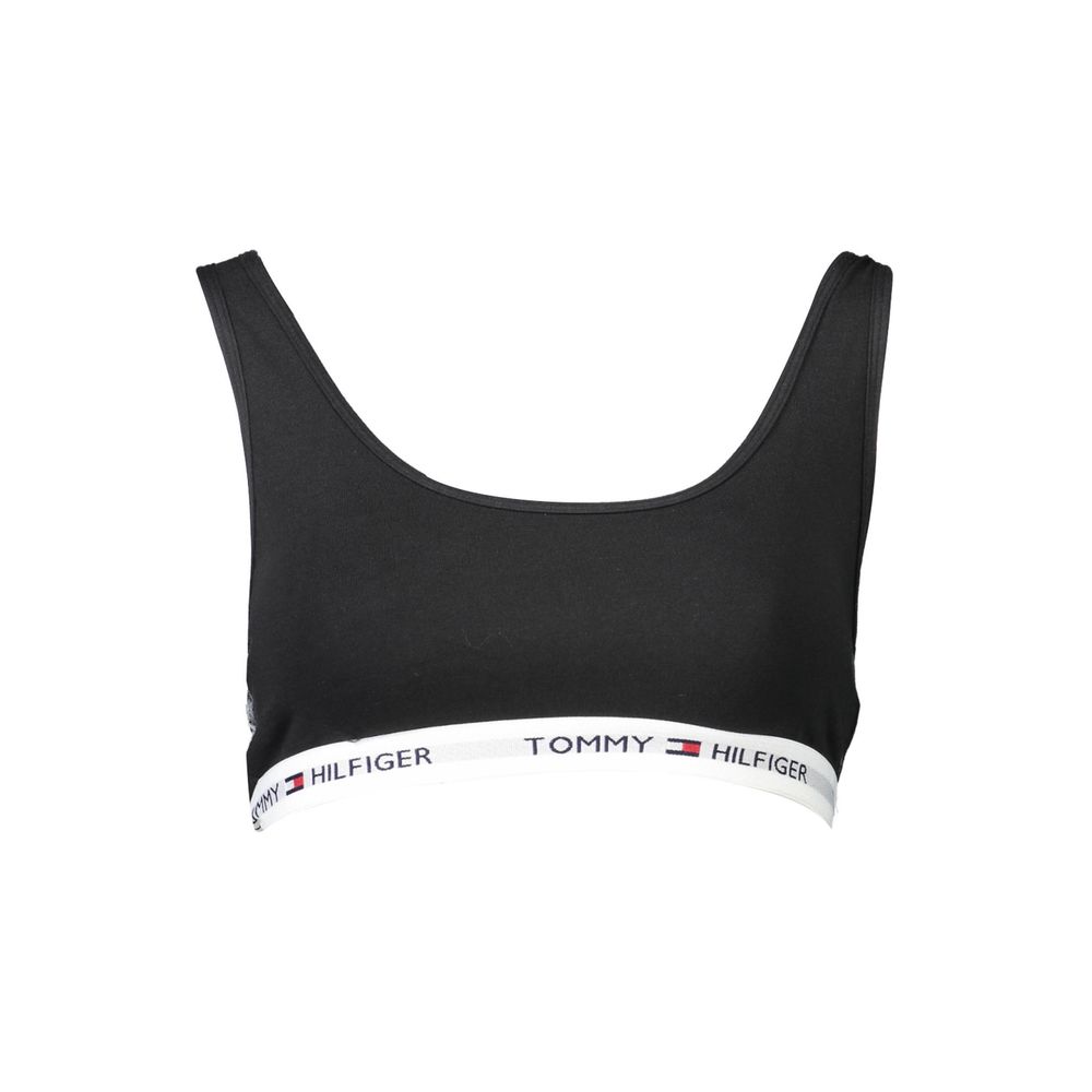 Tommy Hilfiger Black Cotton Sports Bra for Women