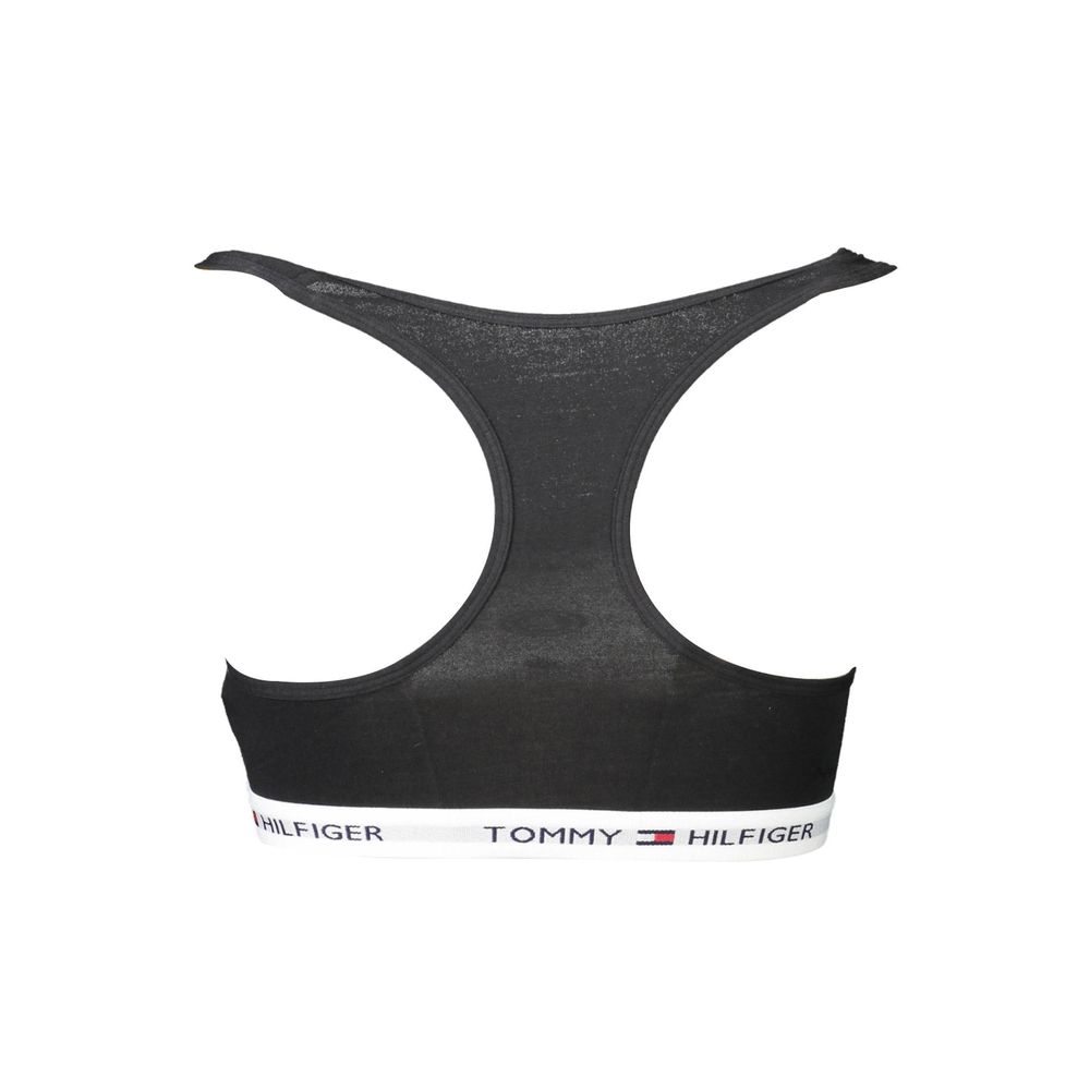 Tommy Hilfiger Black Cotton Sports Bra for Women
