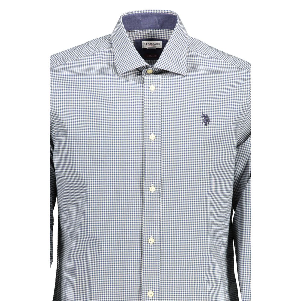 US POLO ASSN. Men's light blue cotton shirt
