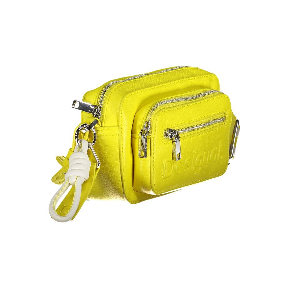 Desigual Gelbe Polyethylen-Handtasche