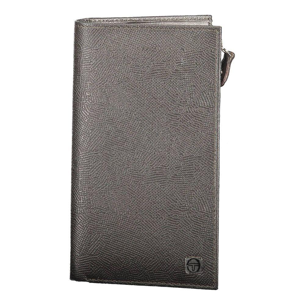 Sergio Tacchini brown leather wallet for men