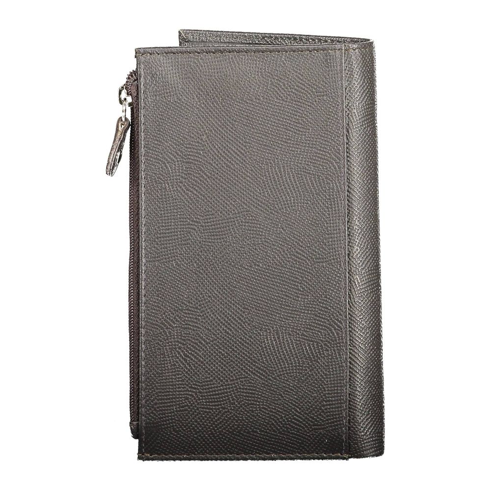 Sergio Tacchini brown leather wallet for men
