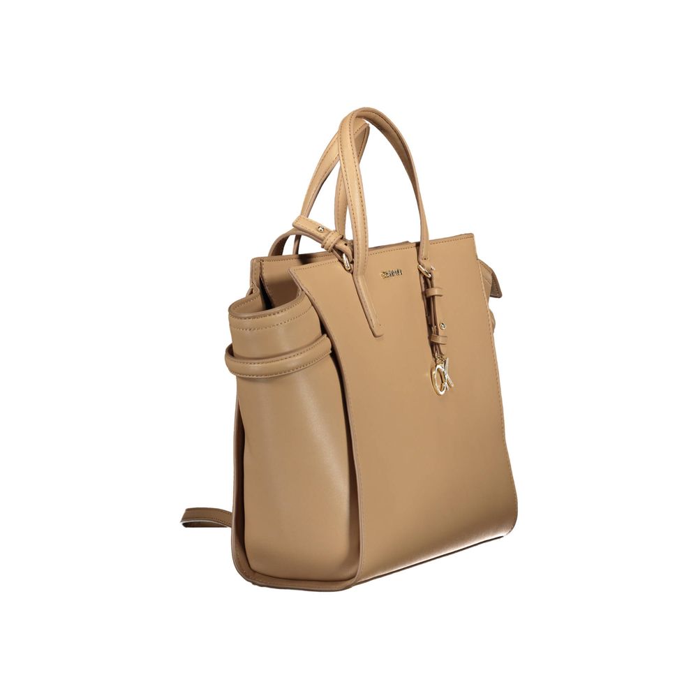 Calvin Klein Beige Polyester Frauen Handtasche