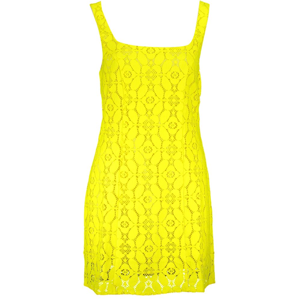 Desigual Yellow Polyester Women's Sleeveless Dress