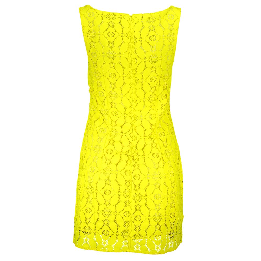 Desigual Yellow Polyester Women's Sleeveless Dress