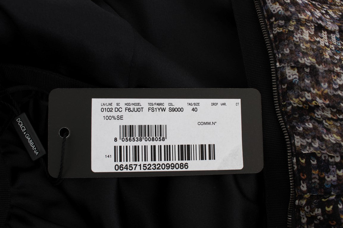 Dolce &amp; Gabbana Dark Silk Full-Length Shift Dress