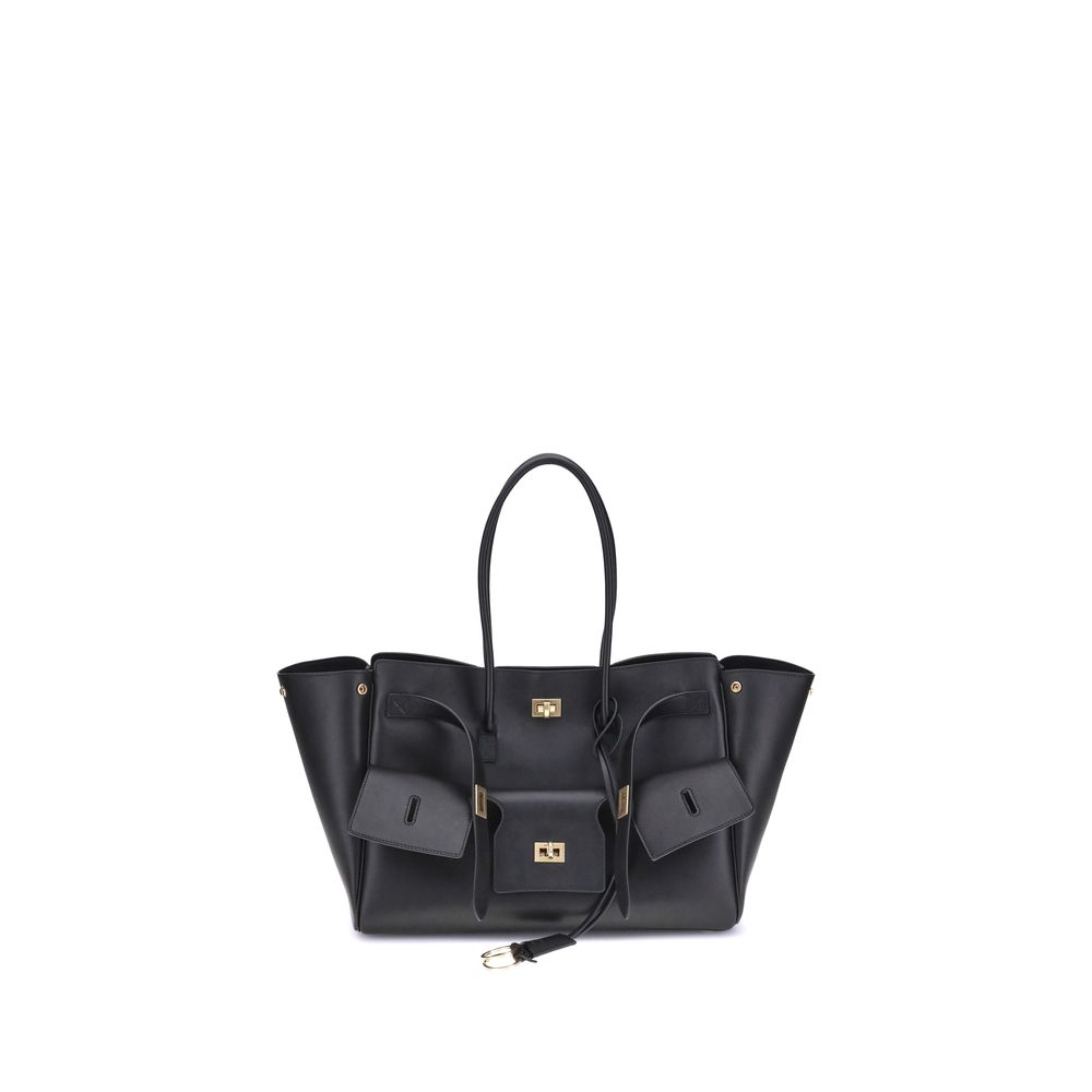Balenciaga Schwarze Kalbshaut Bos Taurus Schultertasche