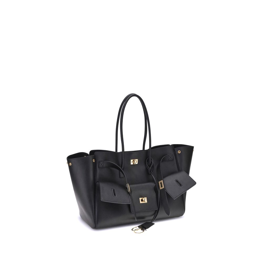 Balenciaga Schwarze Kalbshaut Bos Taurus Schultertasche