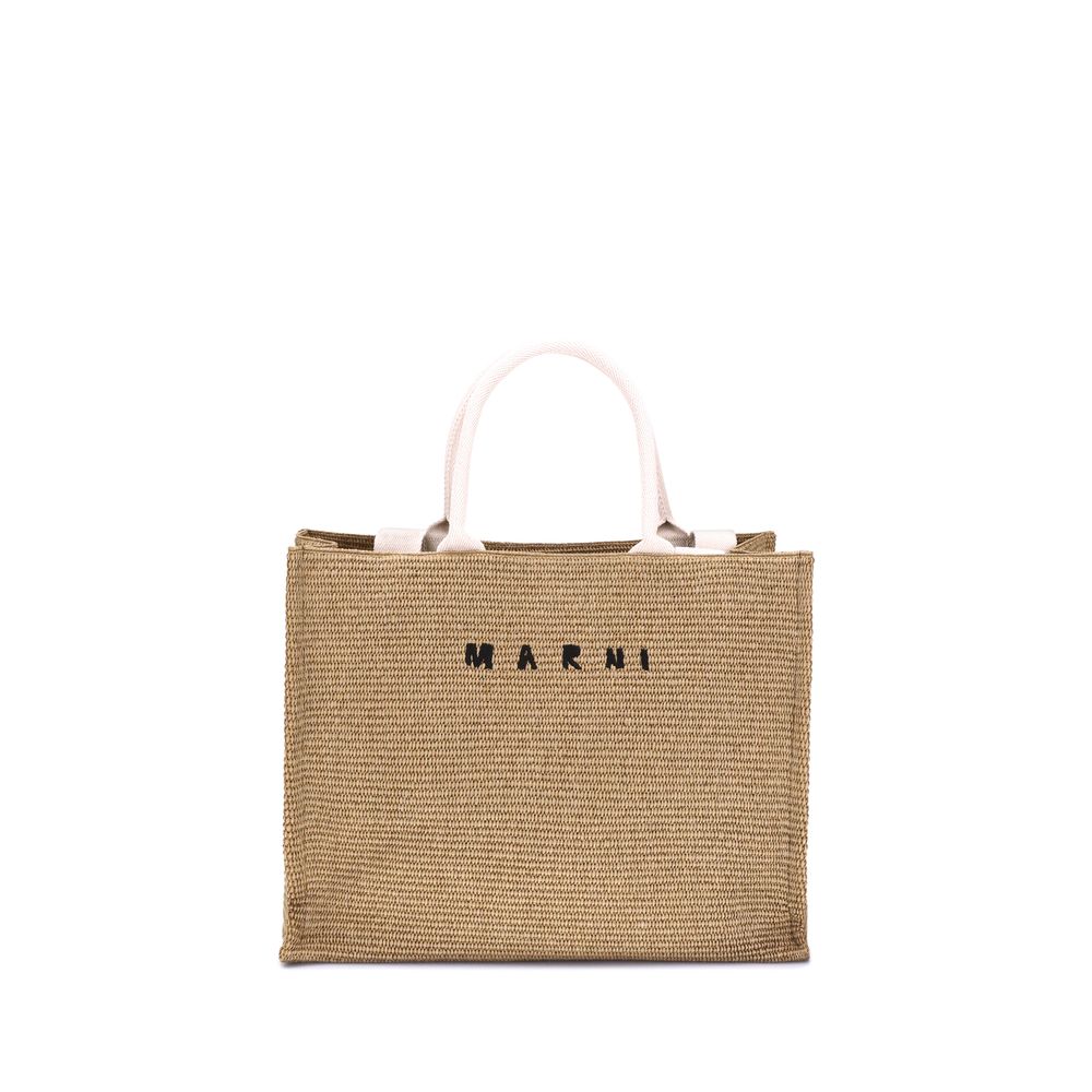 Marni Beige Schultertasche aus Polyamid
