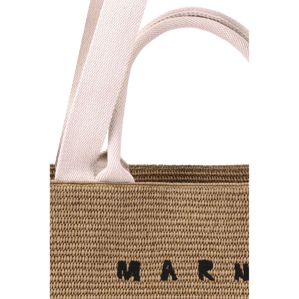 Marni Beige Schultertasche aus Polyamid