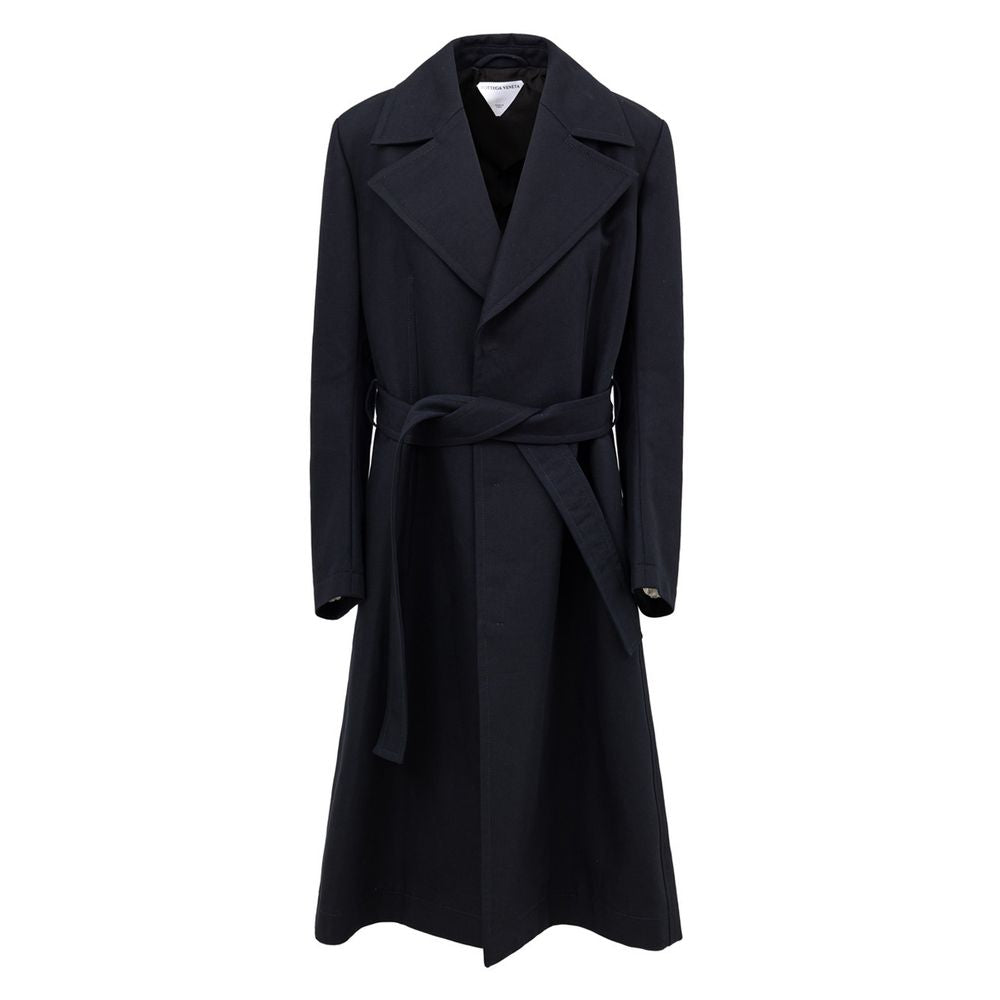 Bottega Veneta Blauer Trenchcoat aus Baumwolle