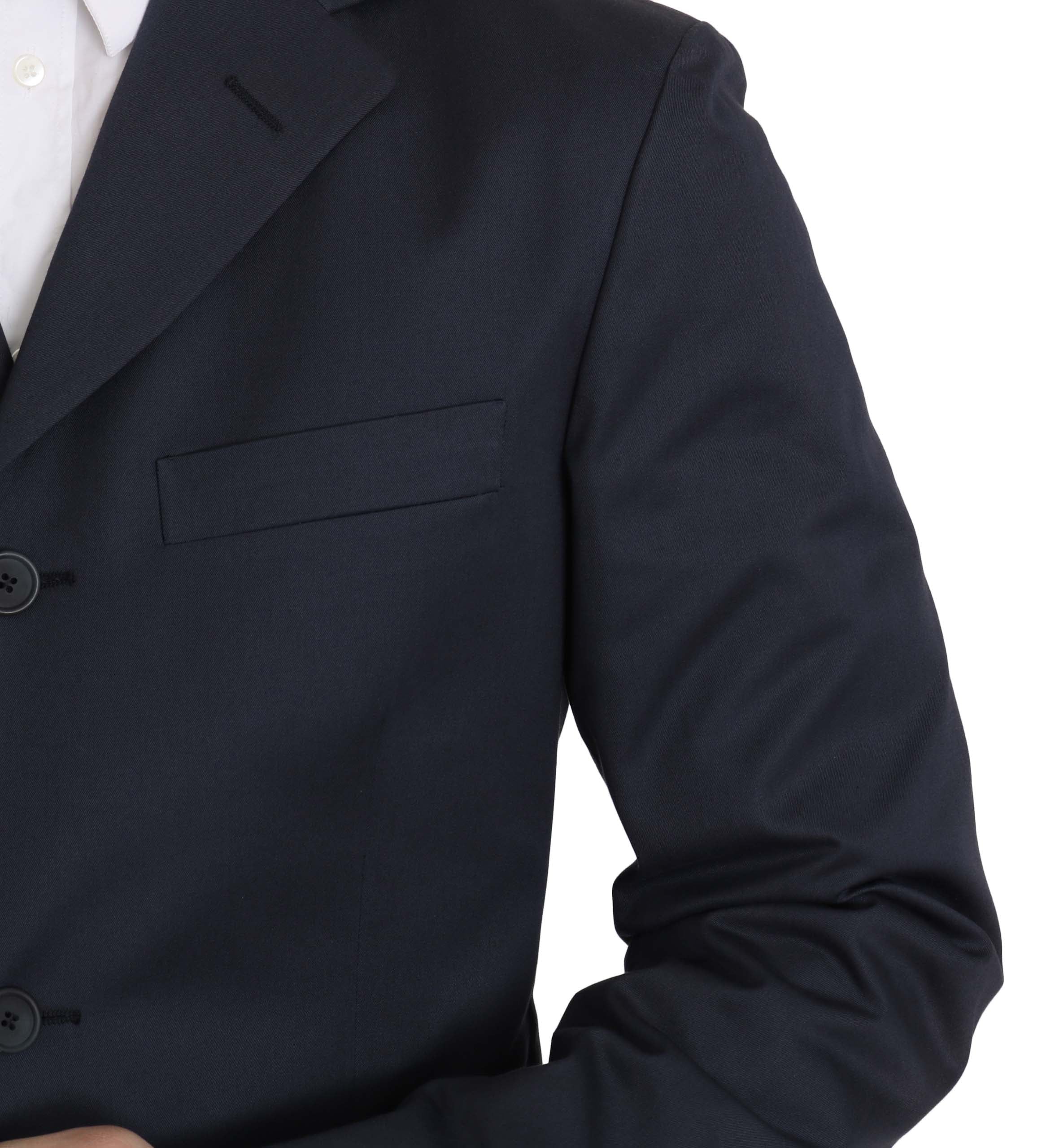 Romeo Gigli Zweiteiliger 3-Knopf-Baumwollanzug Blau Solid