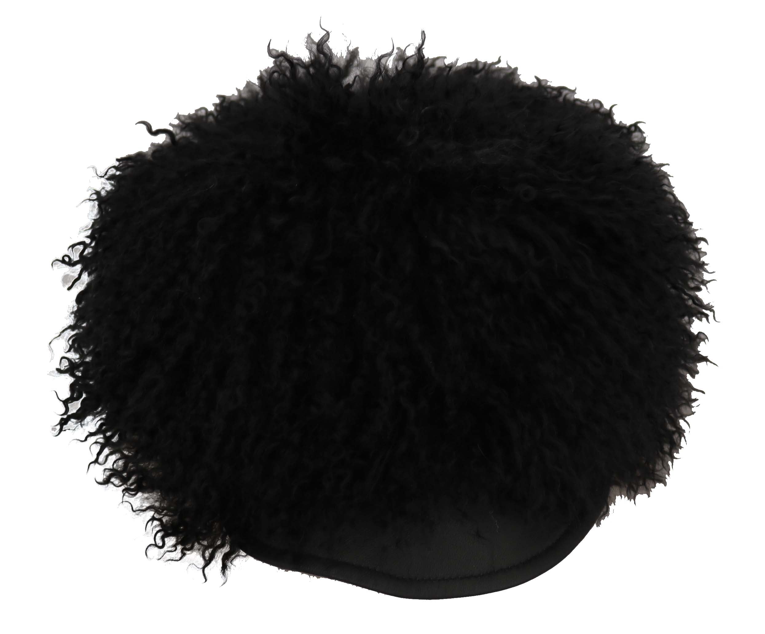 Dolce &amp; Gabbana Black Tibet Lambskin Leather Gatsby Hat