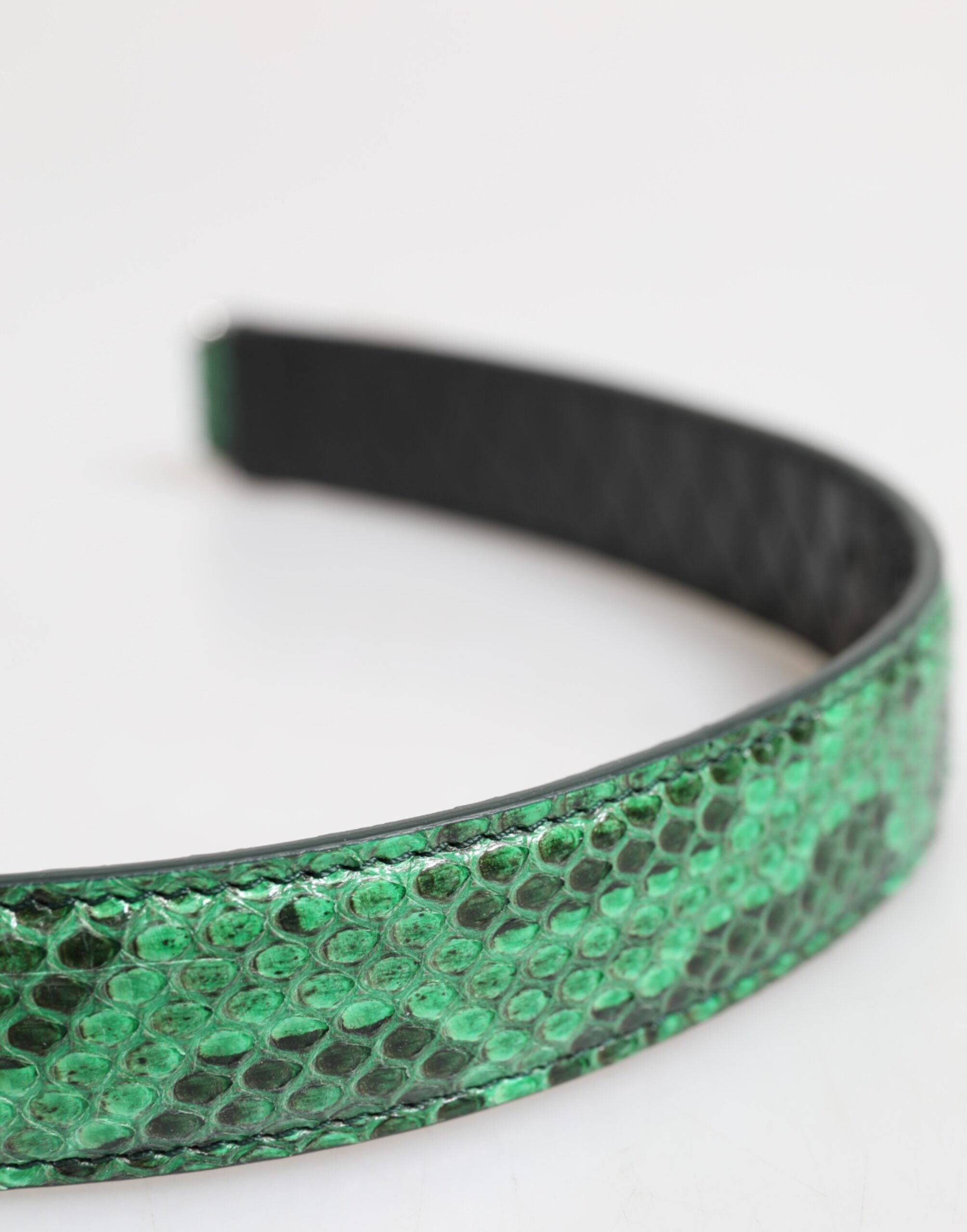 Dolce & Gabbana Schwarz Grün Exotische Ledertasche Schulterriemen