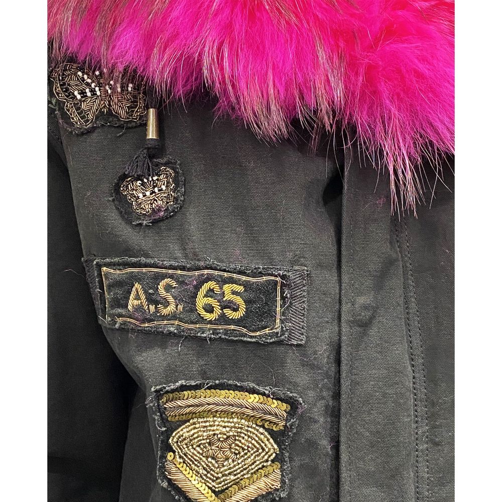 AS65 Schwarze Baumwoll-Parka