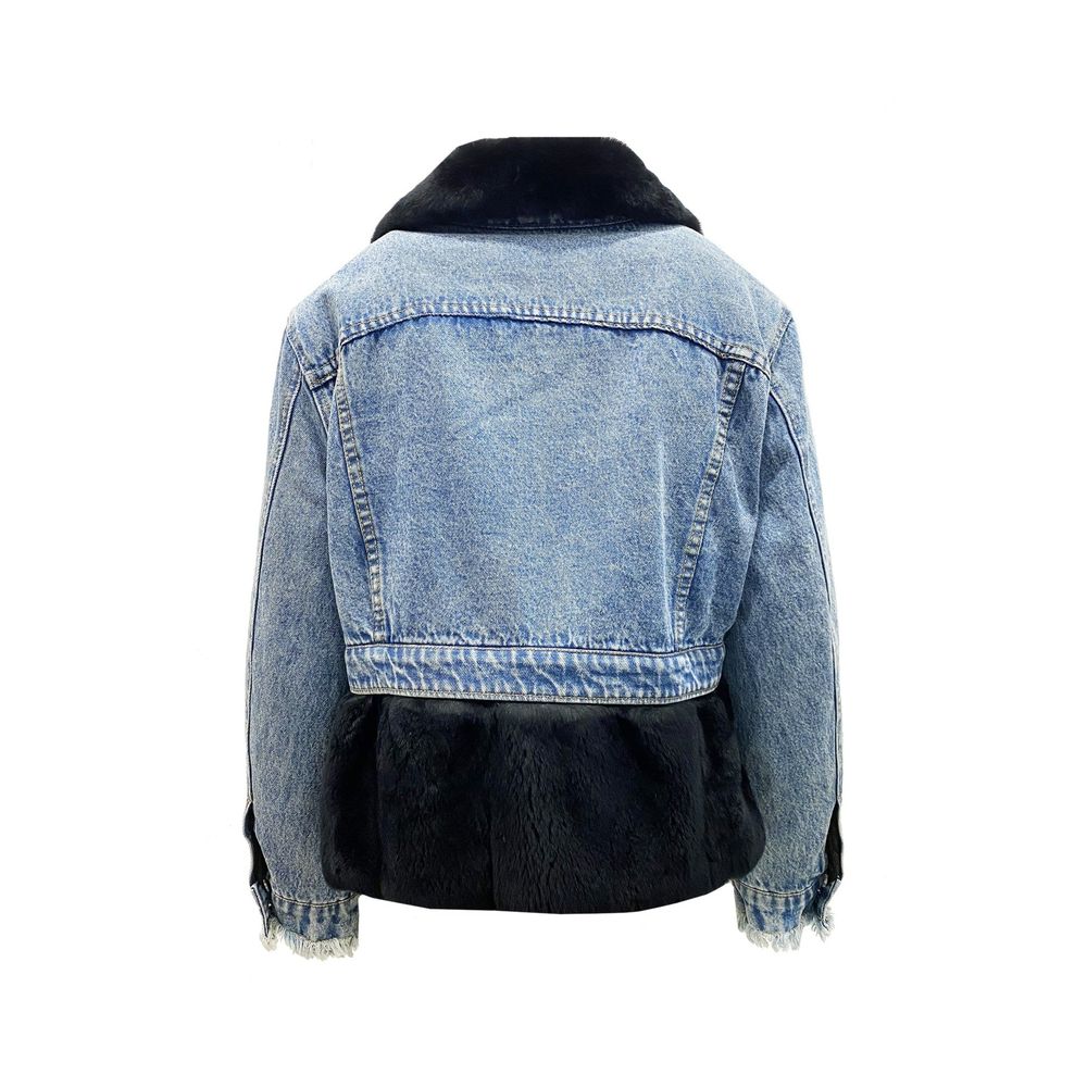 FORTE DEI MARMI COUTURE Baumwoll-Jeansjacke in Blau