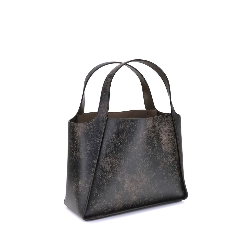 Stella McCartney Schultertasche aus Kalbshaut in Braun Bos Taurus