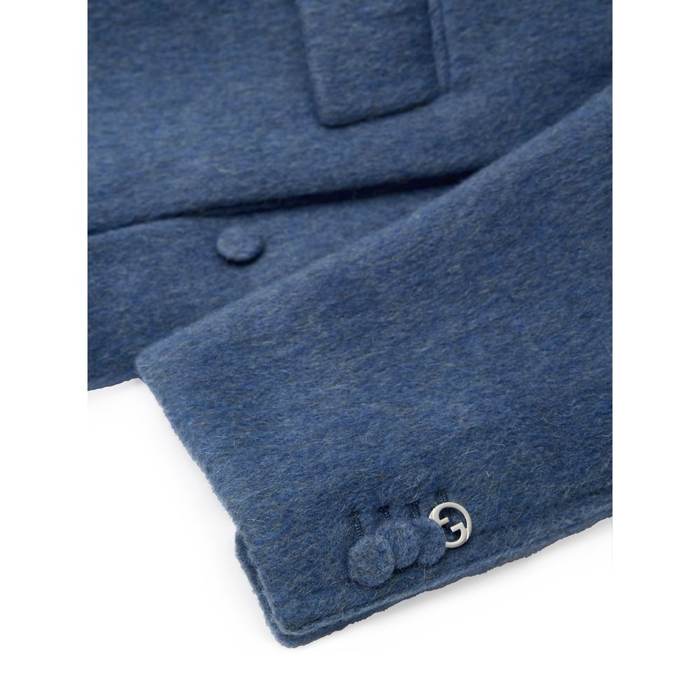Gucci Hellblauer Wollmantel