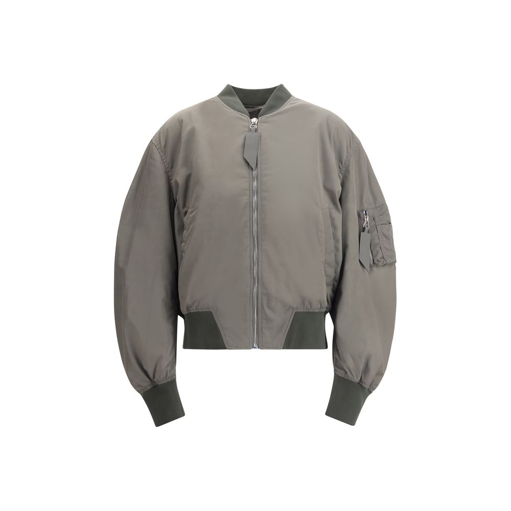 The Attico Grüner Polyester-Bomber