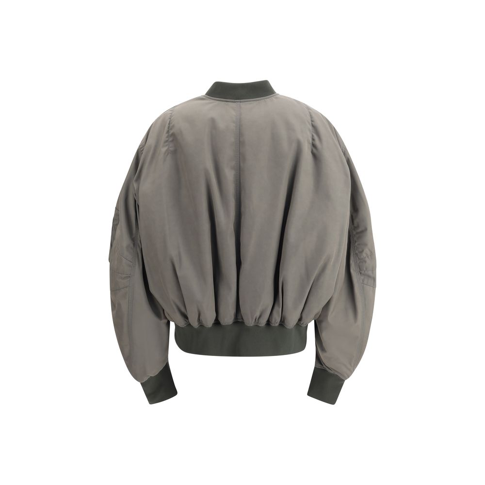 The Attico Grüner Polyester-Bomber