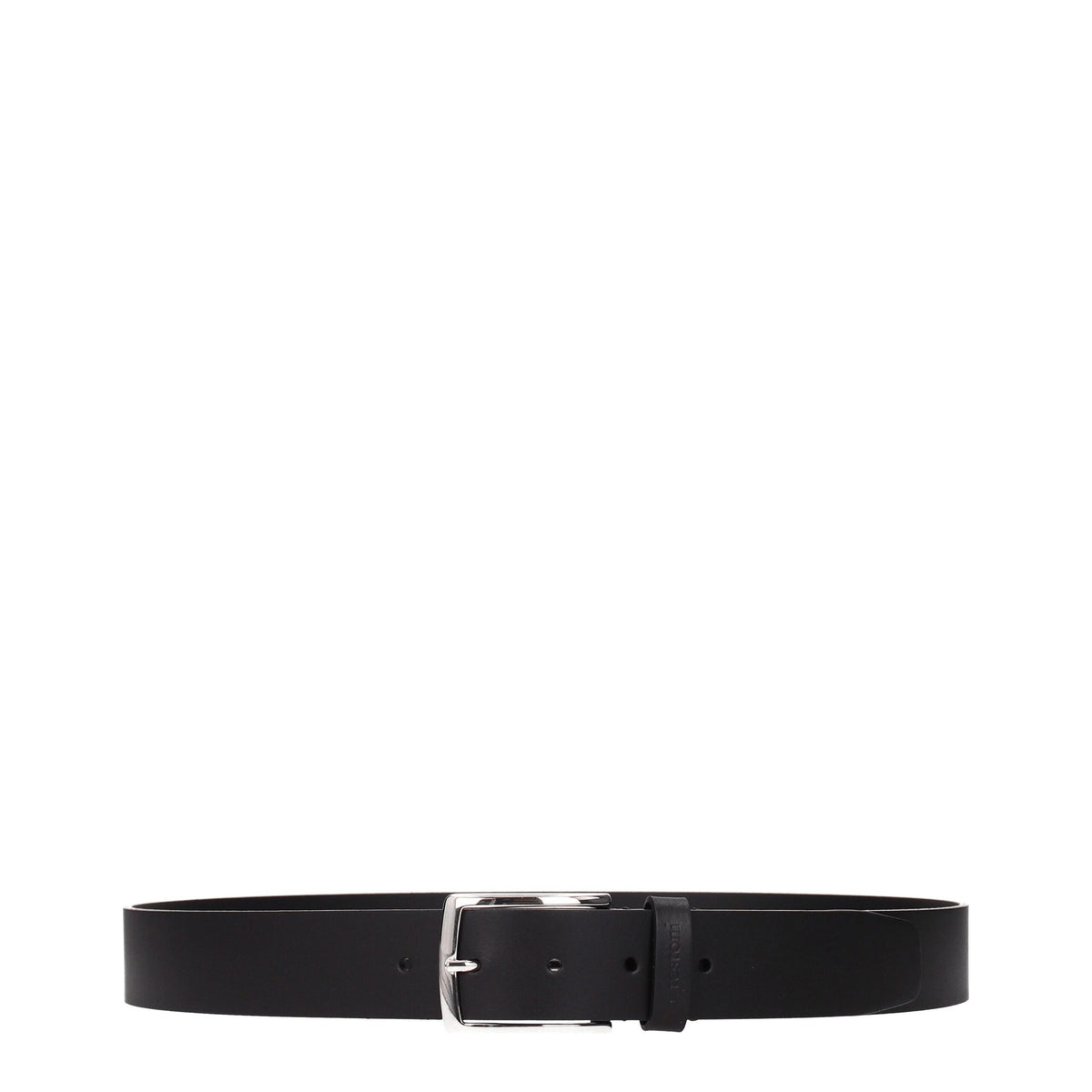 Testoni Schwarzes Leder Regular Gürtel