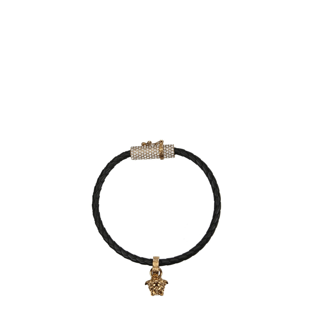 Versace Schwarze Lederarmbänder