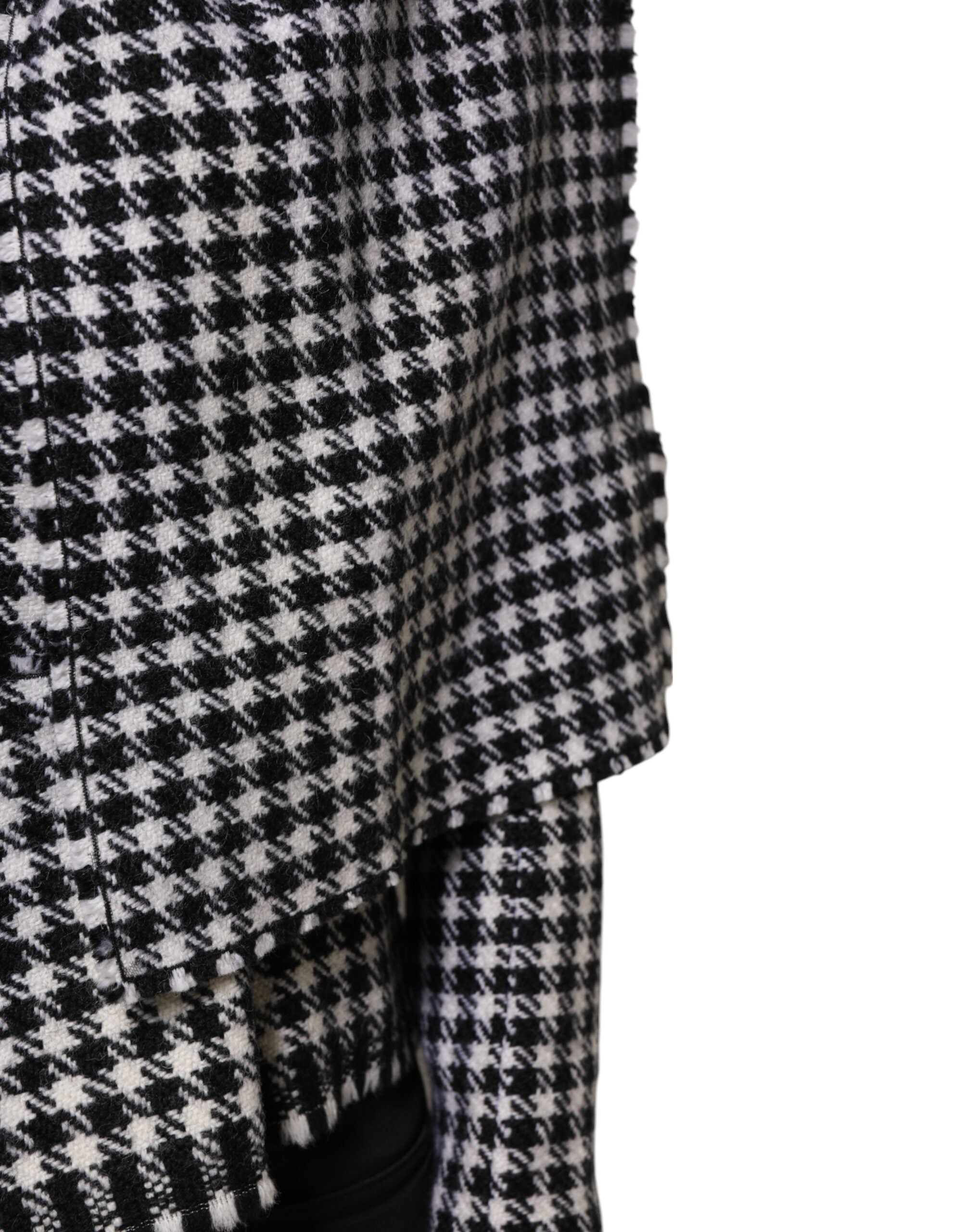 Dolce &amp; Gabbana çok renkli monokrom desenli yün ceket