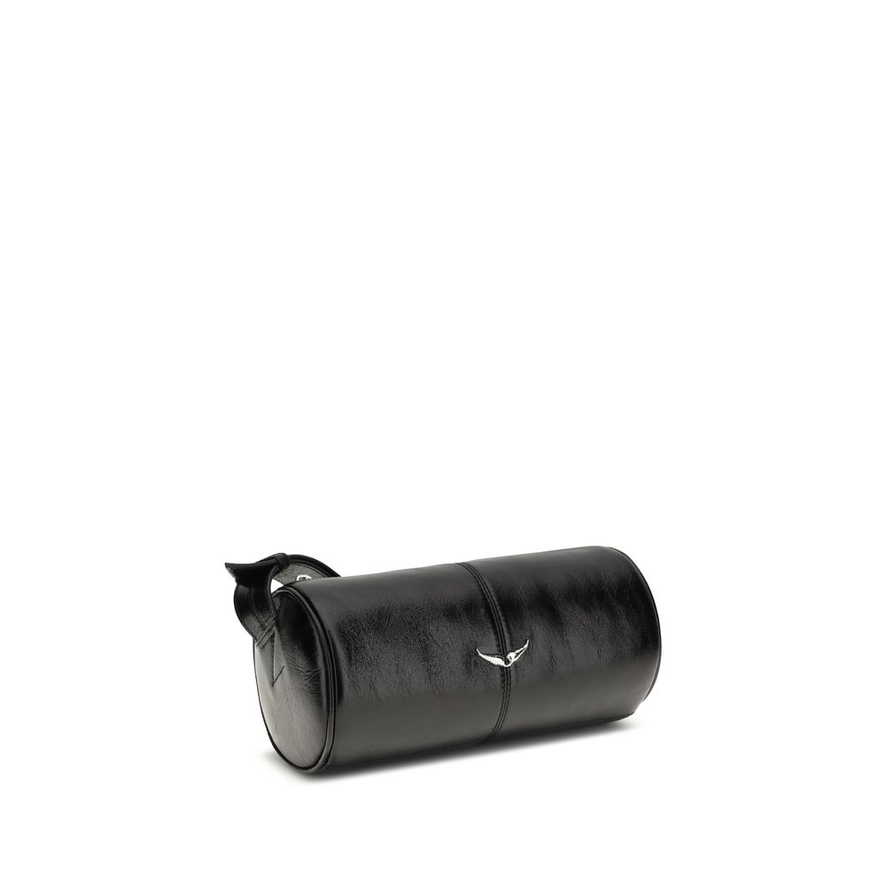 Zadig & Voltaire Schwarze Leder-Umhängetasche