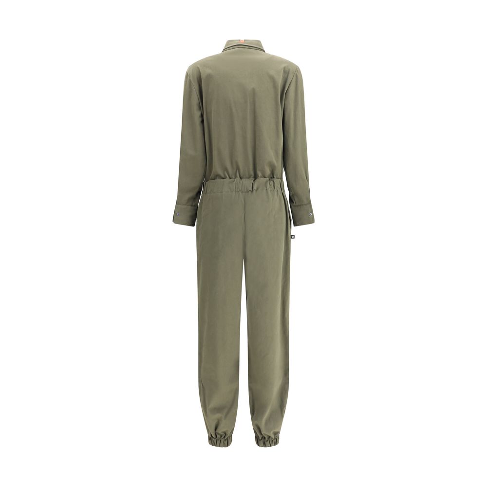 Ella Grüner Baumwoll-Jumpsuit